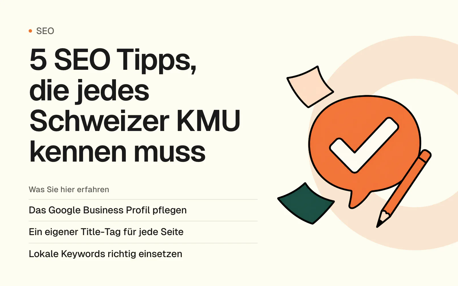 5 SEO Tipps, die jedes Schweizer KMU kennen muss