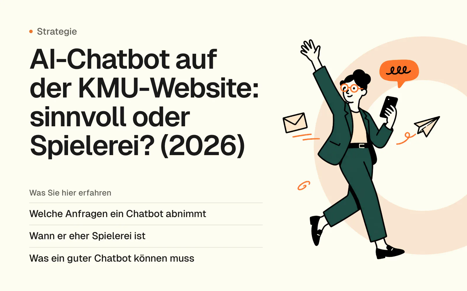 AI-Chatbot auf der KMU-Website: sinnvoll oder Spielerei? (2026)