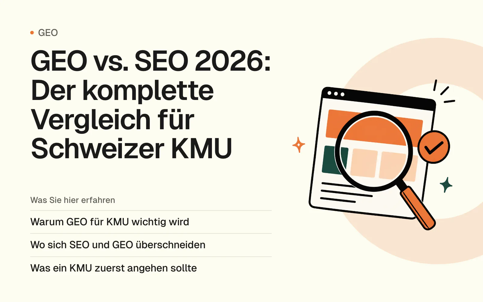GEO vs. SEO 2026: Der komplette Vergleich für Schweizer KMU