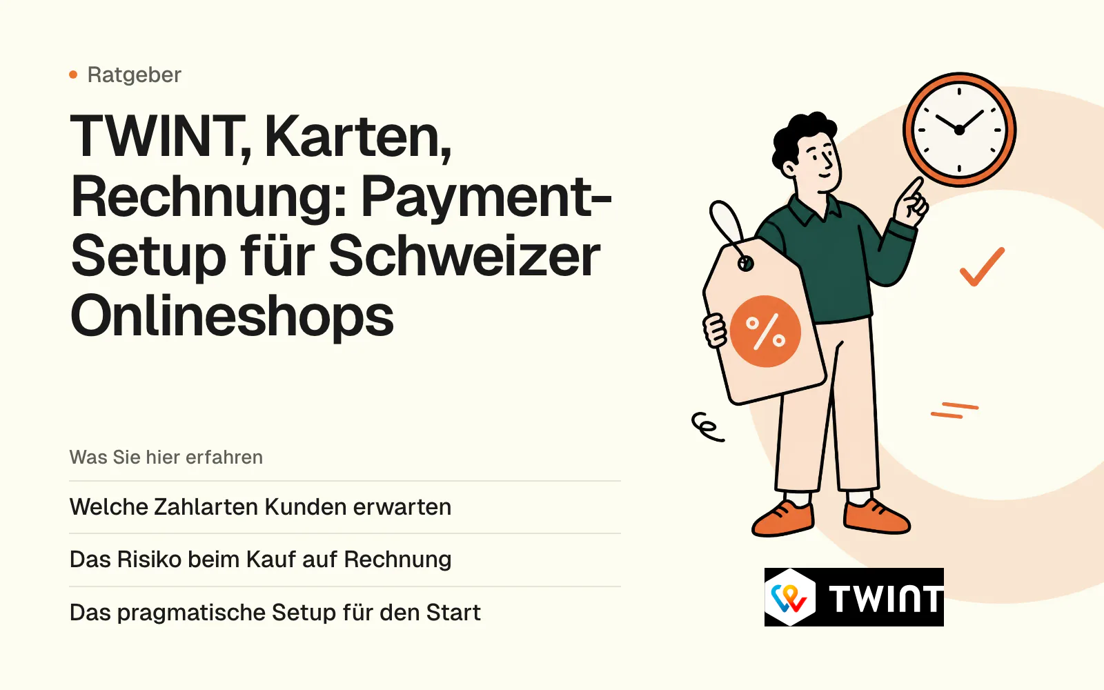 TWINT, Karten, Rechnung: Payment-Setup für Schweizer Onlineshops