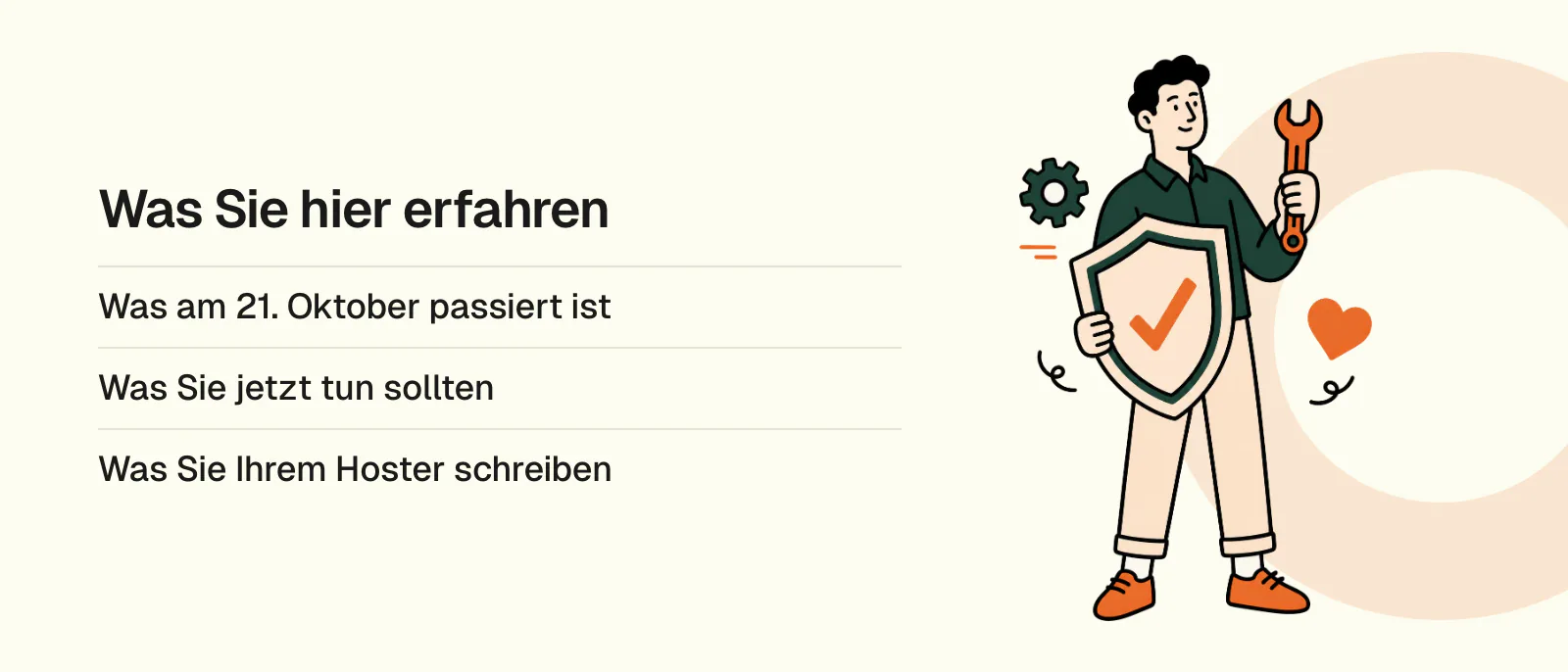 Was Sie hier erfahren: Was am 21. Oktober passiert ist, Was Sie jetzt tun sollten, Was Sie Ihrem Hoster schreiben