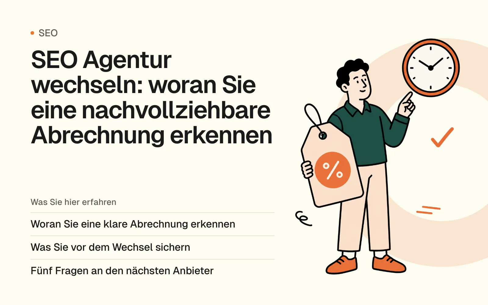 SEO Agentur wechseln: woran Sie eine nachvollziehbare Abrechnung erkennen