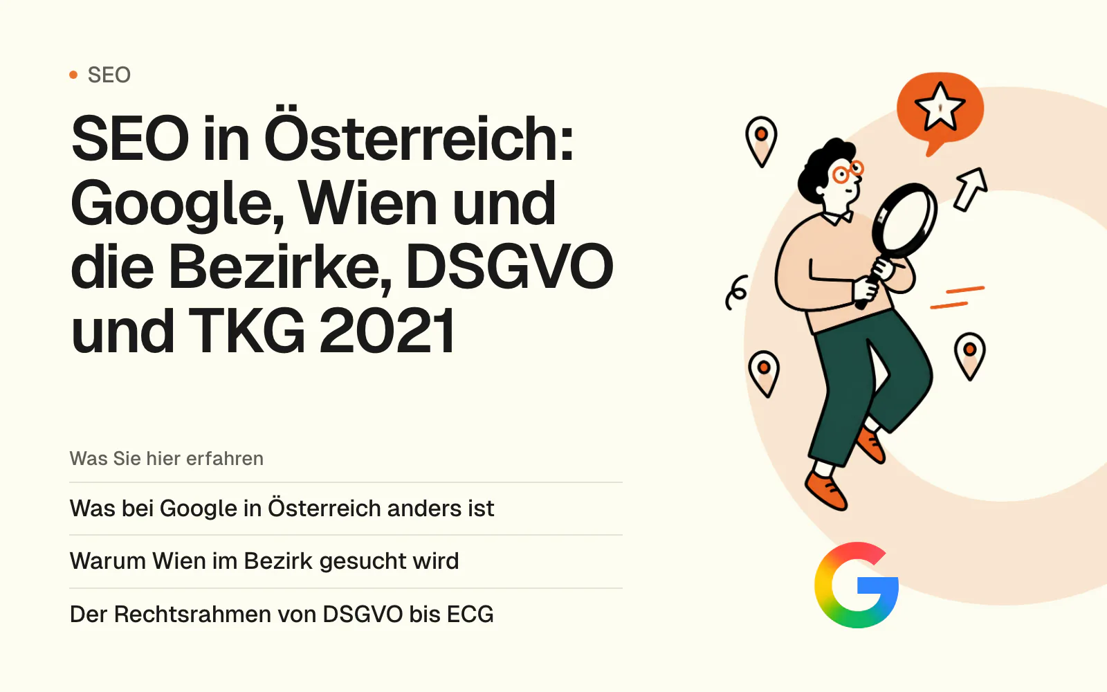 SEO in Österreich: Google, Wien und die Bezirke, DSGVO und TKG 2021