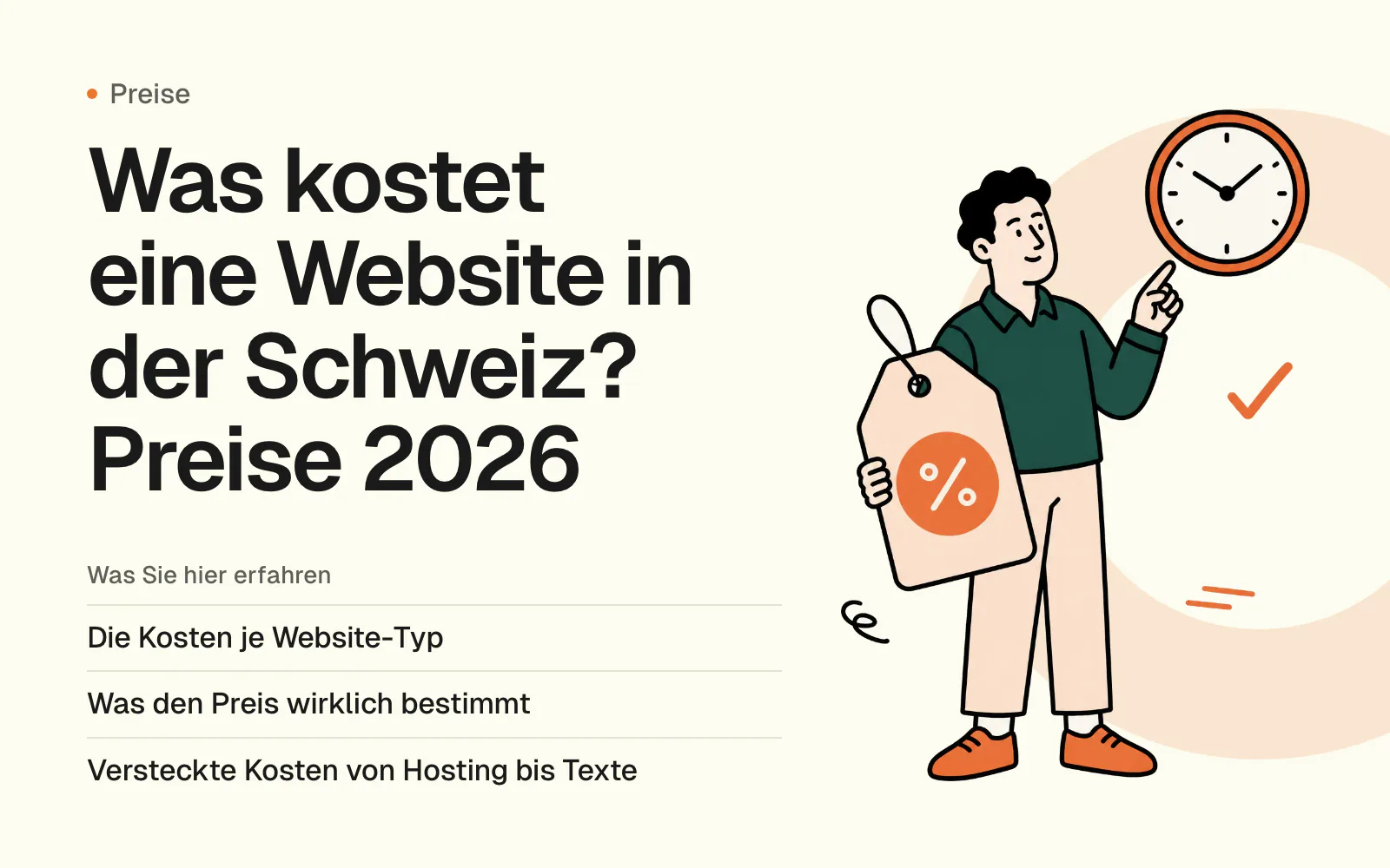 Was kostet eine Website in der Schweiz? Preise 2026