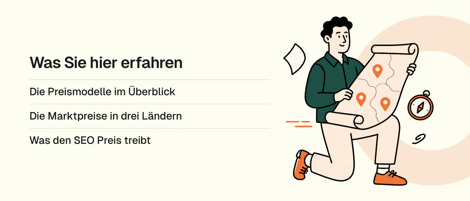 Was Sie hier erfahren: Die Preismodelle im Überblick, Die Marktpreise in drei Ländern, Was den SEO Preis treibt