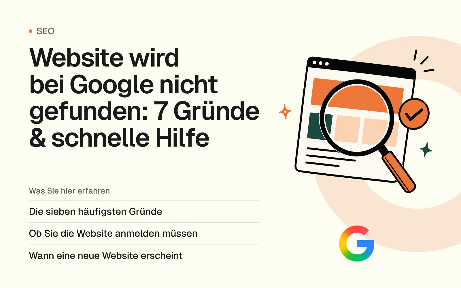 Website wird bei Google nicht gefunden: 7 Gründe & schnelle Hilfe
