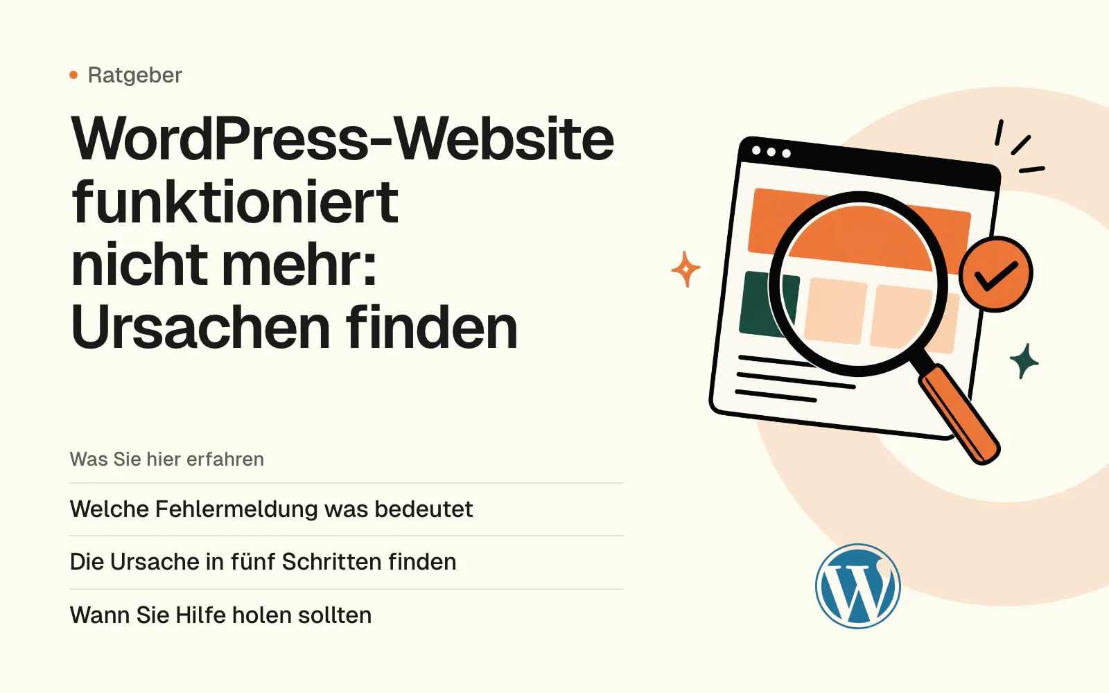 WordPress-Website funktioniert nicht mehr: Ursachen finden