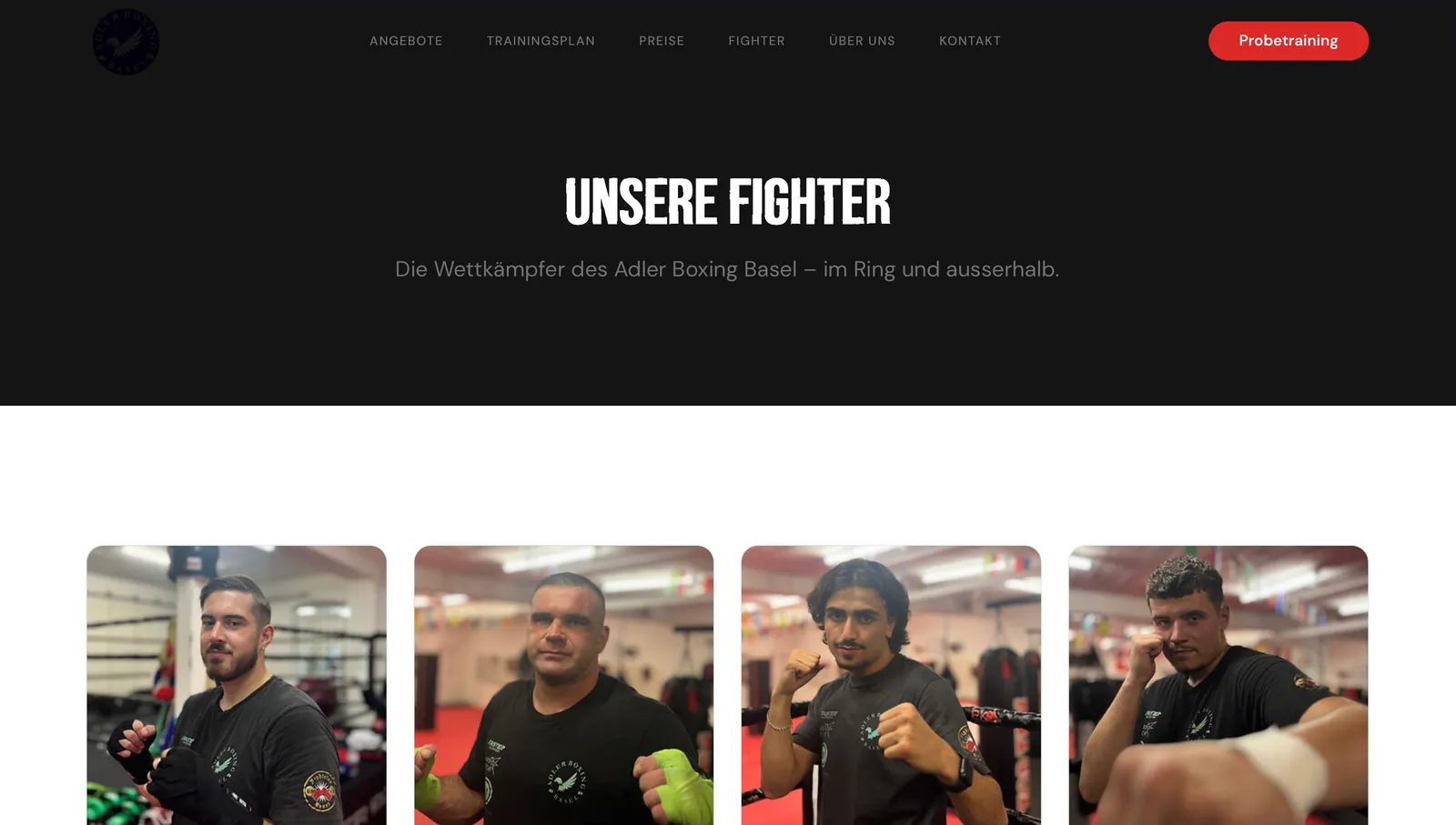 Adler Boxing Basel: «Unsere Fighter» mit Porträts von vier Wettkämpfern im Gym