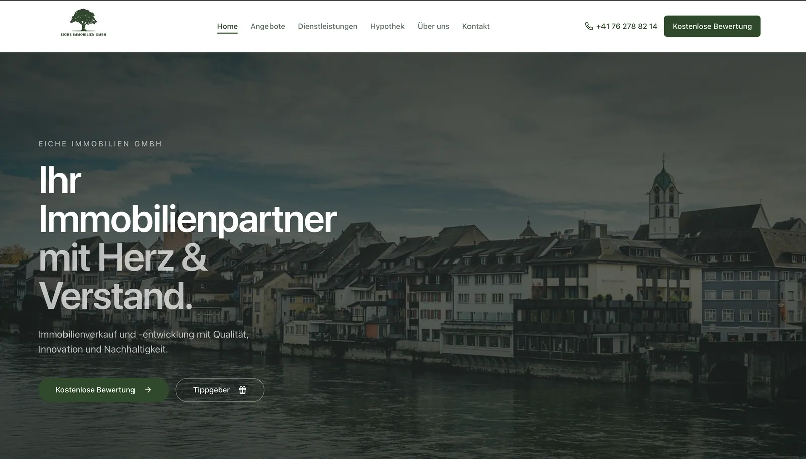 Website von Frascati für Eiche Immobilien
