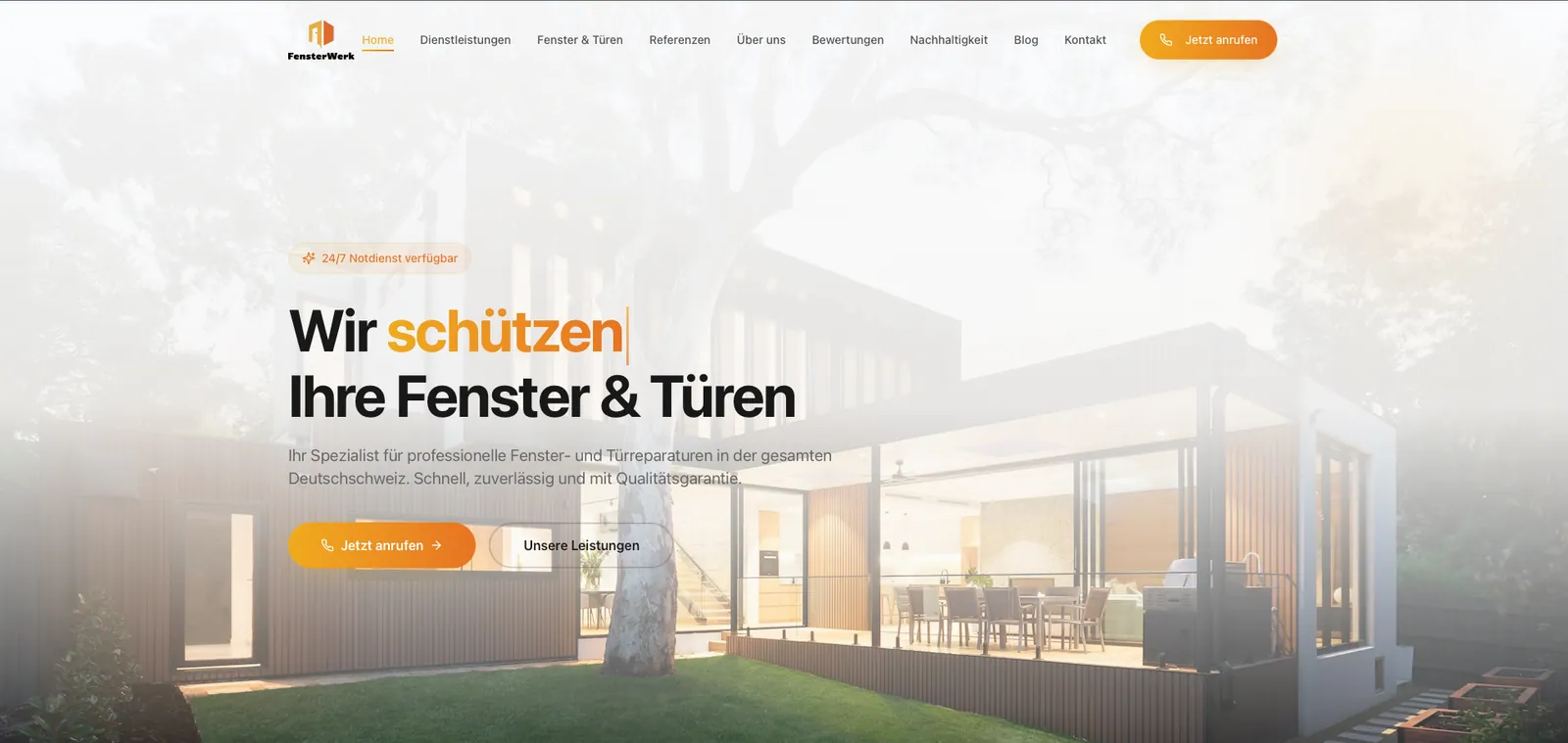Website von Frascati für FensterWerk