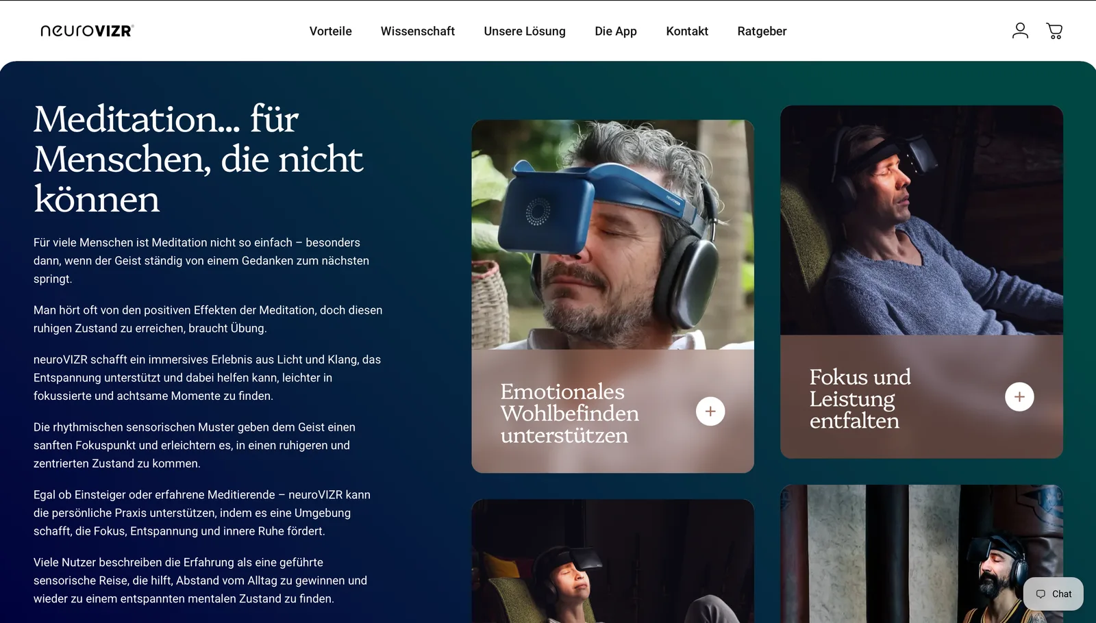 neuroVIZR, Shopify-Shop, Technik und Sichtbarkeit von Frascati betreut