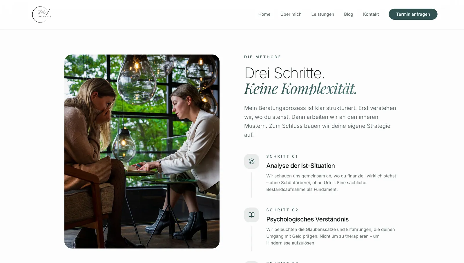 PL Concepts: Die Methode «Drei Schritte. Keine Komplexität.» mit Analyse der Ist-Situation und Psychologischem Verständnis