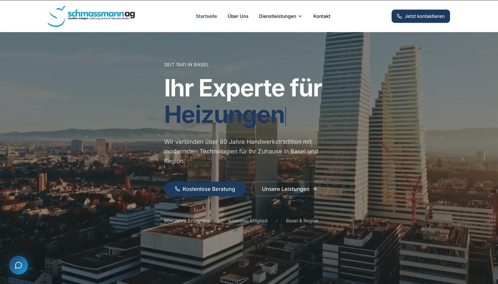 Website von Frascati für Schmassmann AG