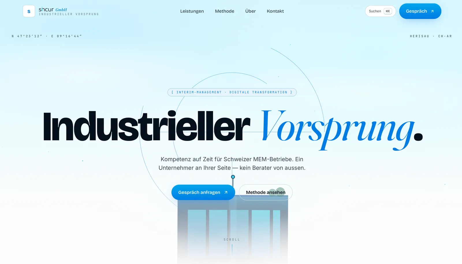 Website von Frascati für sincur GmbH