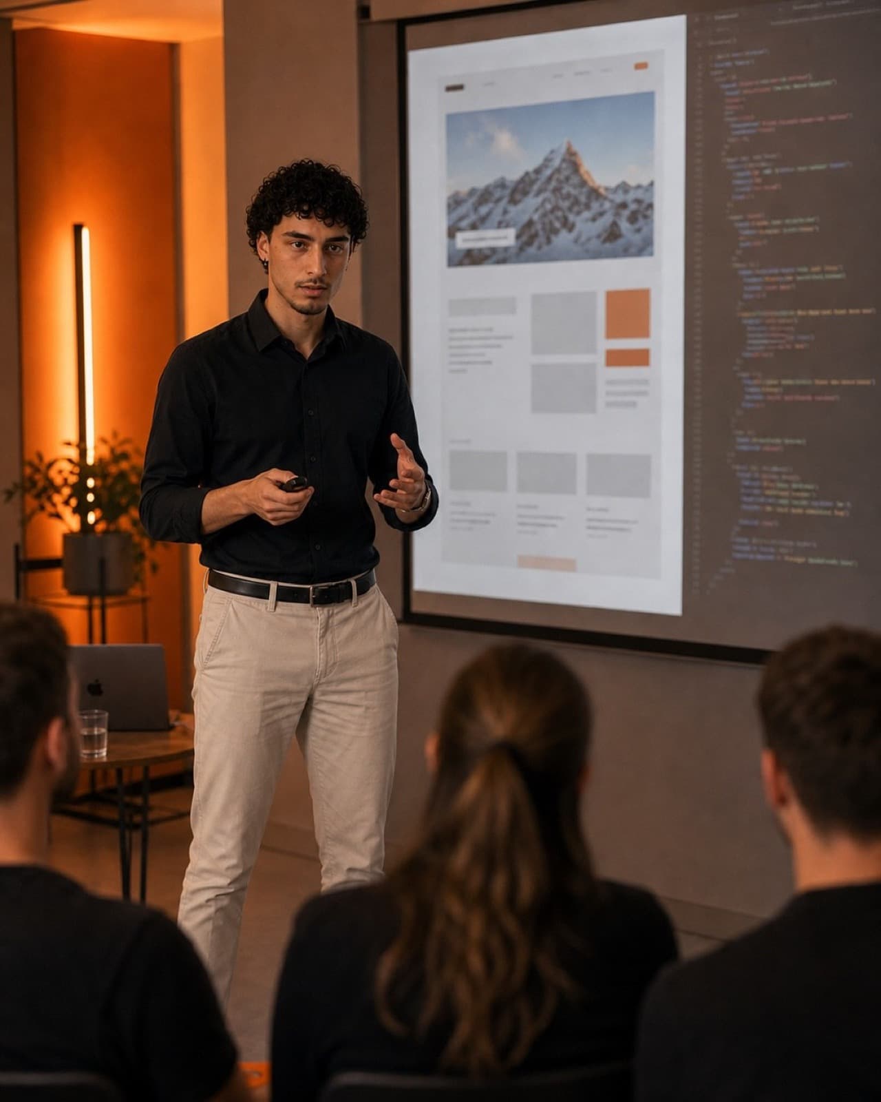 Fabiano Frascati präsentiert den Aufbau einer Website